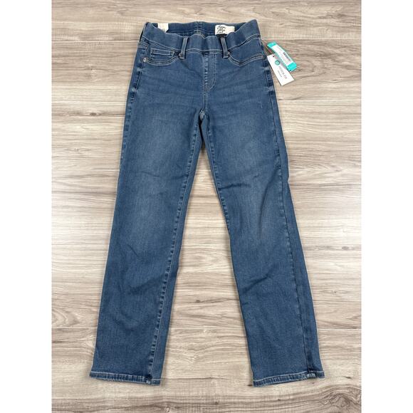 Cosmic Blue Love Stitch Fix Women's Straight Leg Pull On Jeans NWT size 4/27 - Picture 1 of 5